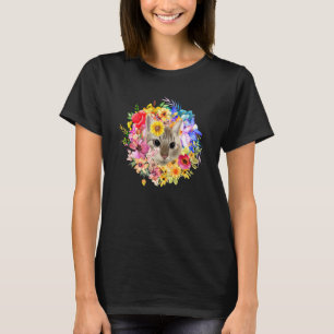Katze und Blume Blumige Frühlingsblumen Kitty Gart T-Shirt