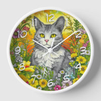 Katze und Blume