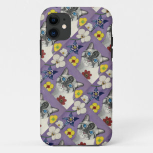 Katze und Blumen iPhone / iPad-Hülle Case-Mate iPhone Hülle