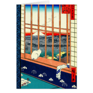 Katze und der Fujisan 1857