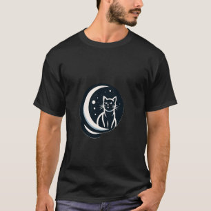 Katze und der Mond T-Shirt