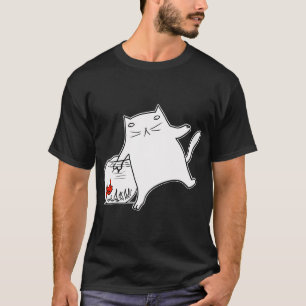 Katze und ein Fisch T-Shirt