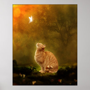 Katze und Fairy Poster