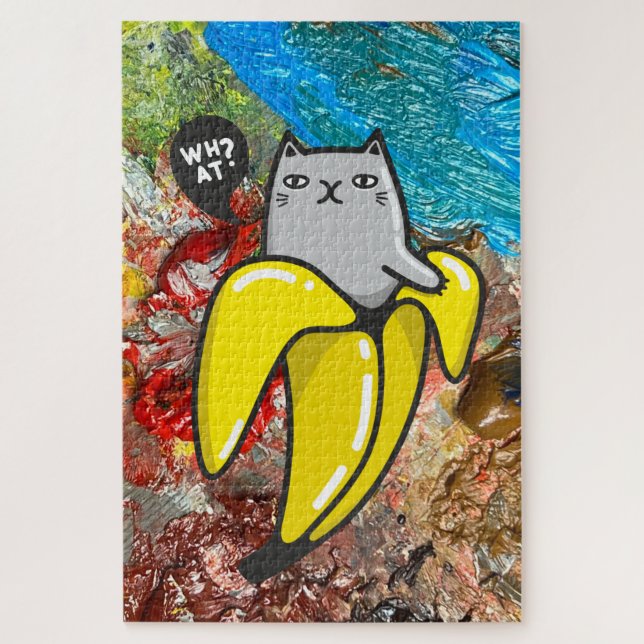 Katze und Farben Puzzle (Vertikal)