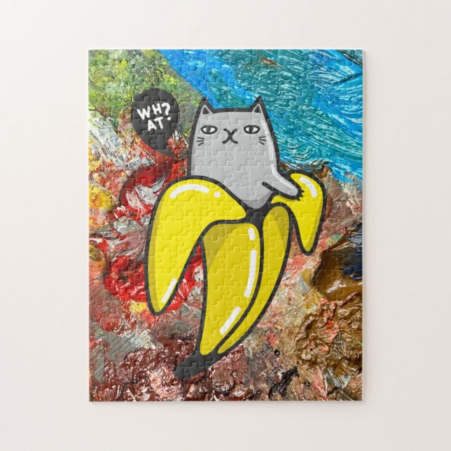 Katze und Farben Puzzle (Vertikal)