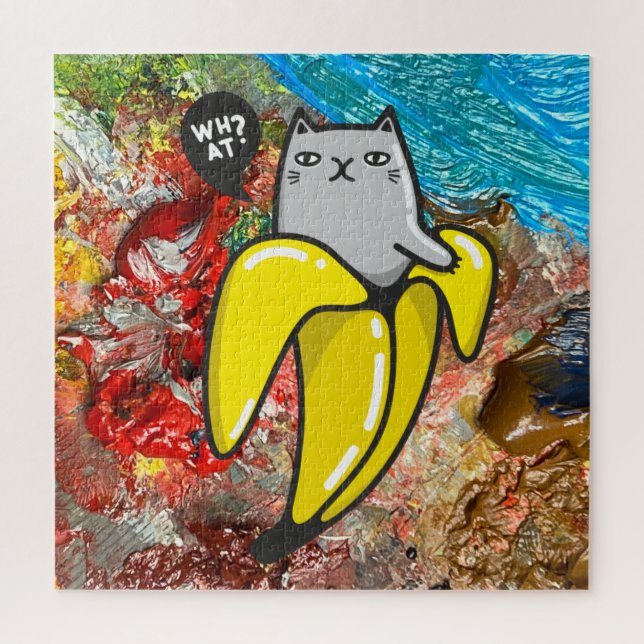 Katze und Farben Puzzle (Vertikal)