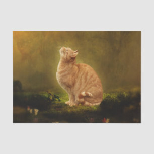 Katze und Fee Seidenpapier