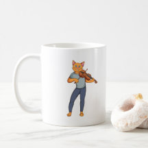 Katze und Fiddle - Kaffee-Tasse