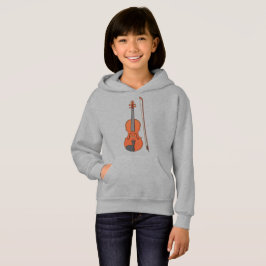 Katze und Fiddle - Meine Violine - Girls Hoodie