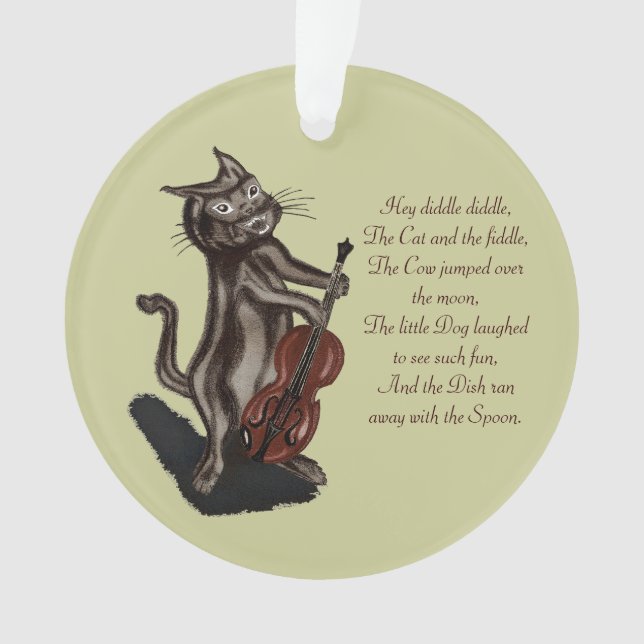 Katze und Fiddle Ornament (Vorderseite)