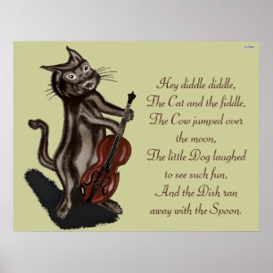 Katze und Fiddle Poster