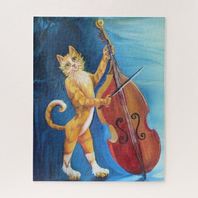Katze und Fiddle Puzzle (Vertikal)