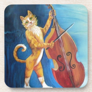 Katze und Fiddle Untersetzer