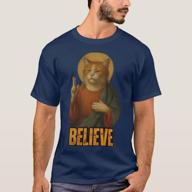 Katze und Friedensstiftung T-Shirt (Vorderseite)