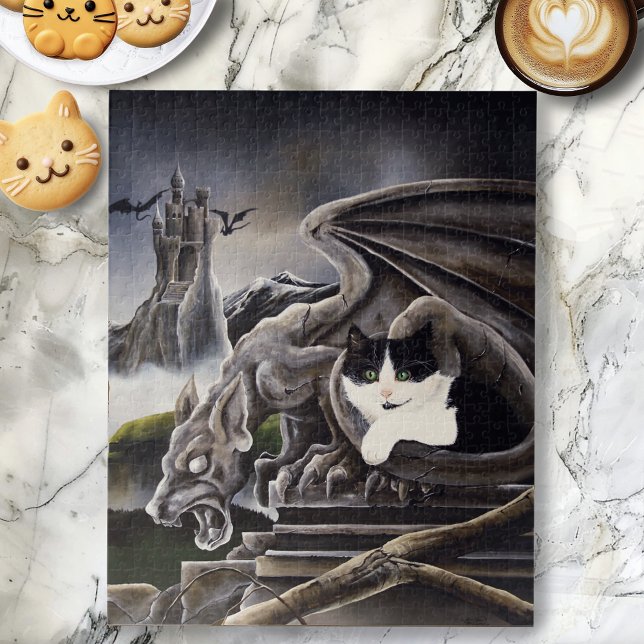 Katze und Gargoyle Puzzle (Von Creator hochgeladen)
