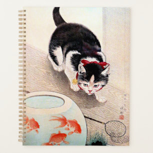 Katze und Goldfischglas Planer