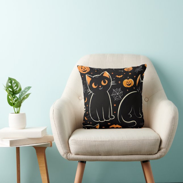 KATZE UND HALLOWEE KISSEN (Stuhl )