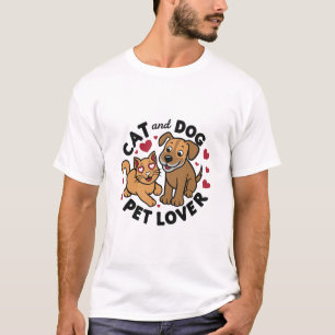 Katze und Hund - Adorable Pet Lover T - Shirt