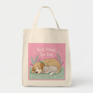 Katze und Hund beste Freunde für immer Tragetasche