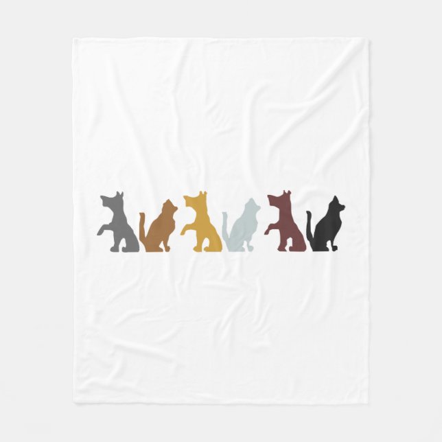 Katze und Hund Fleecedecke (Vorderseite)