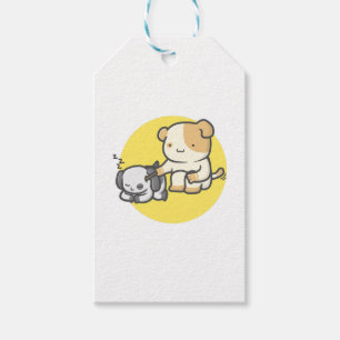 Katze und Hund Geschenkanhänger