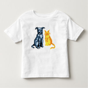 Katze und Hund Kleinkind T-shirt