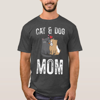 Katze und Hund Mama Katze Mama Hund Katze Mama Hun T-Shirt