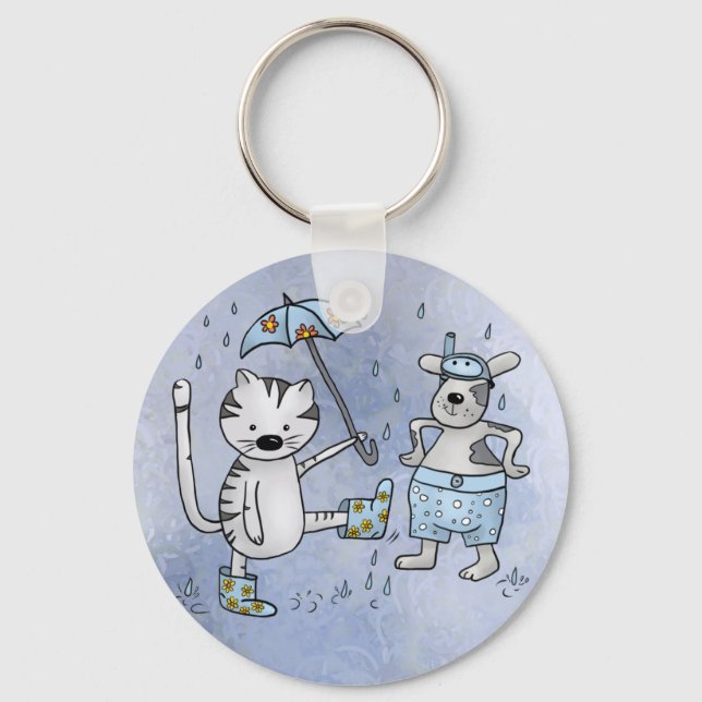 Katze und Hund Schlüsselanhänger (Vorderseite)