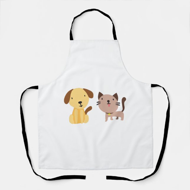 Katze und Hund   Schürze (Vorderseite)