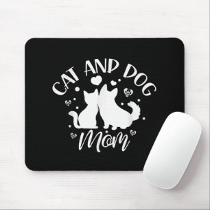Katze und Hunde Mama Girl Lover Hunde Katzen Mutte Mousepad