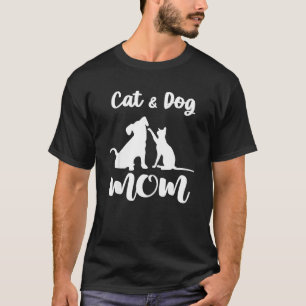 Katze und Hunde Mama Haustiere Welpen für Frauen T-Shirt