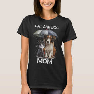 Katze und Hunde Mama Katze Mama Hund Katze Mama Hu T-Shirt