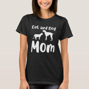 Katze und Hunde Mama Katzen Hunde Haustiere Tiere  T-Shirt