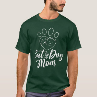 Katze und Hunde Mama Lover Hunde Katzen Mädchenges T-Shirt