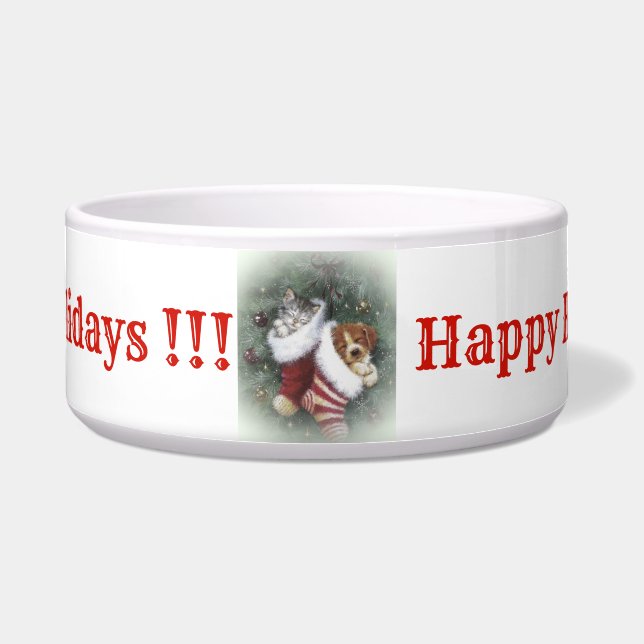 Katze und Hundeschüssel Napf (Vorderseite)