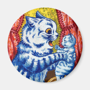 Katze und ihre Kätzchen Magnet