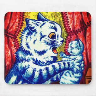 Katze und ihre Kätzchen Mousepad