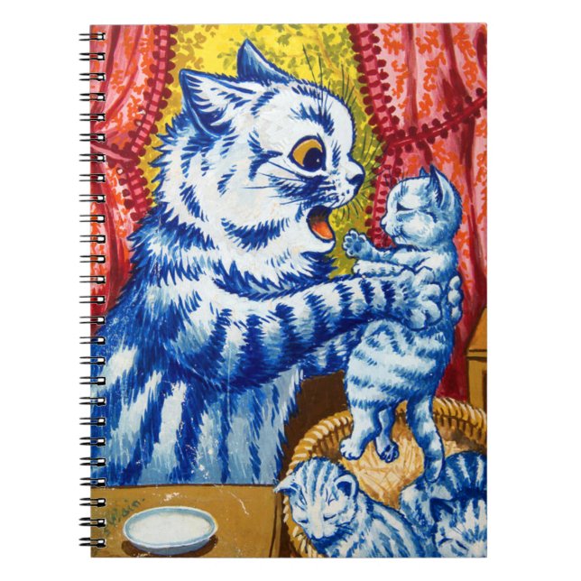 Katze und ihre Kätzchen Notizblock (Vorderseite)