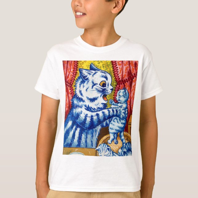 Katze und ihre Kätzchen T-Shirt (Vorderseite)