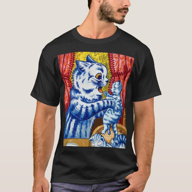 Katze und ihre Kätzchen T-Shirt (Vorderseite)