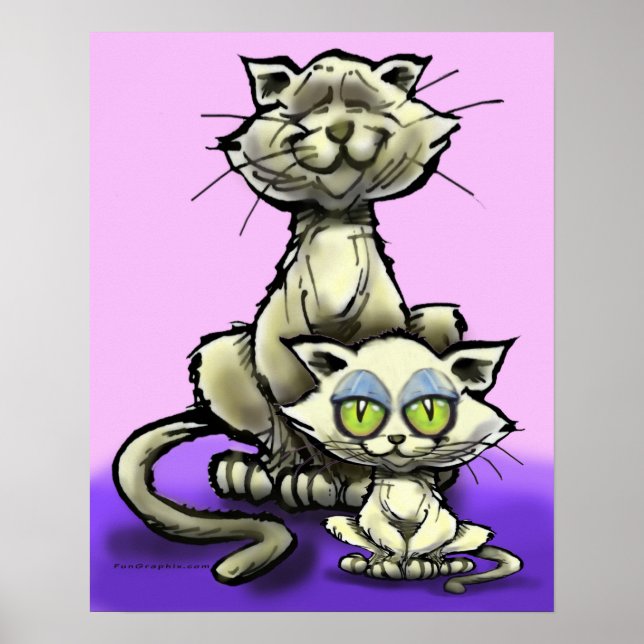 Katze und Kitten Poster (Vorne)
