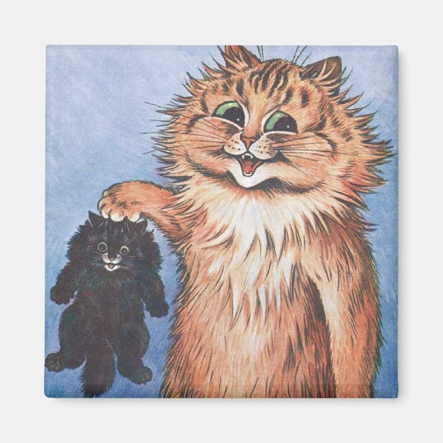 Katze und Kittens, Louis Wain Magnet (Vorne)