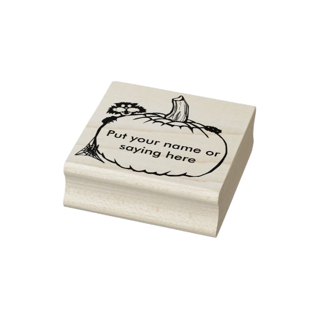 Katze und Kürbis 2 Briefmarke zur Illustration Gummistempel (Stempel)