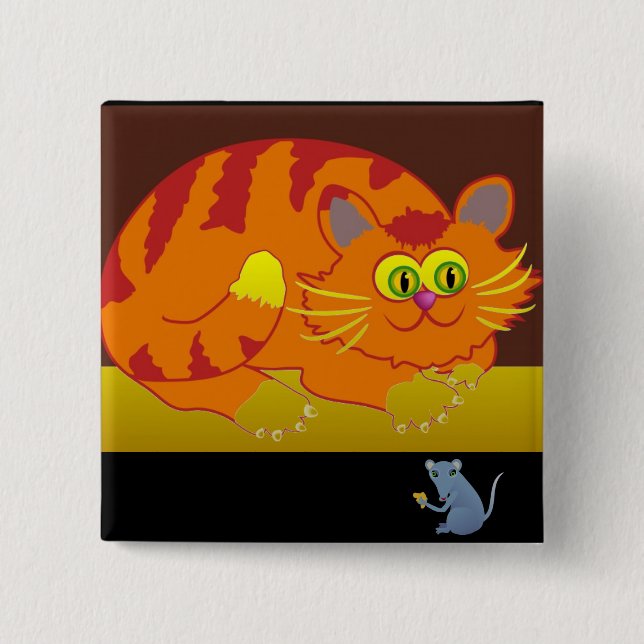 Katze und Maus Button (Vorderseite)