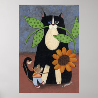 Katze und Maus drucken Poster