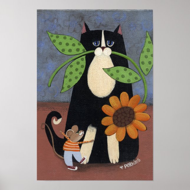 Katze und Maus drucken Poster (Vorne)