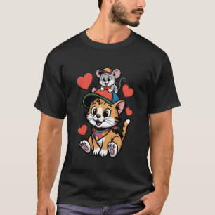 Katze und Maus Freunde T-Shirt