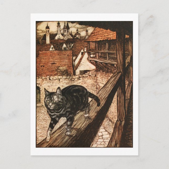 Katze und Maus in Partnerschaft Postkarte (Vorderseite)