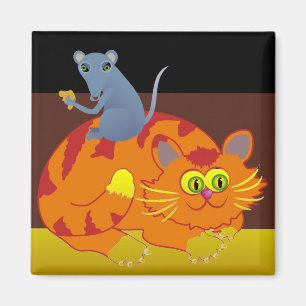 Katze und Maus Magnet