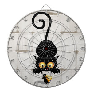 Katze und Maus mit Käse Fun Cartoon Charaktere Dartscheibe